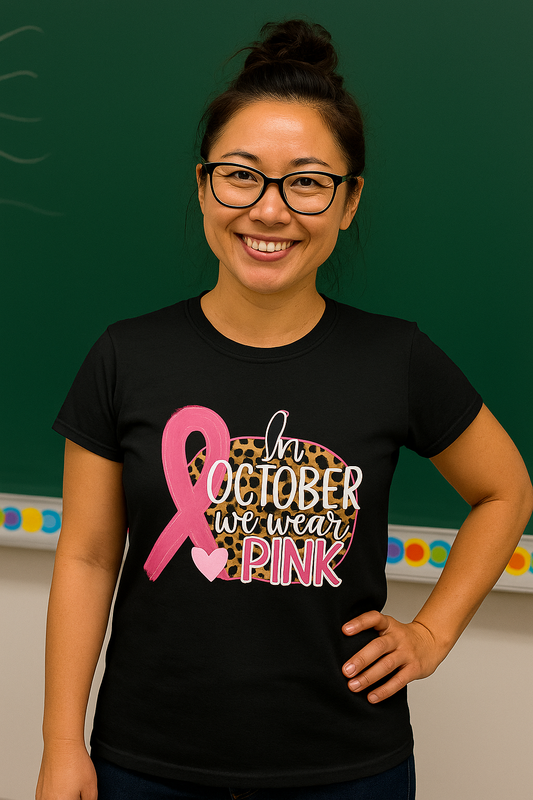 In October We Wear Pink Pumpkin Shirt - DTF