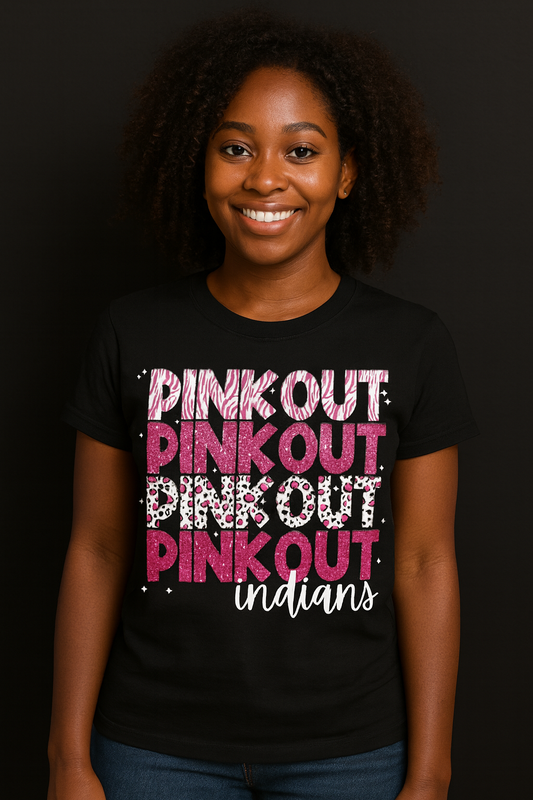 Pink Out Indians Shirt - DTF