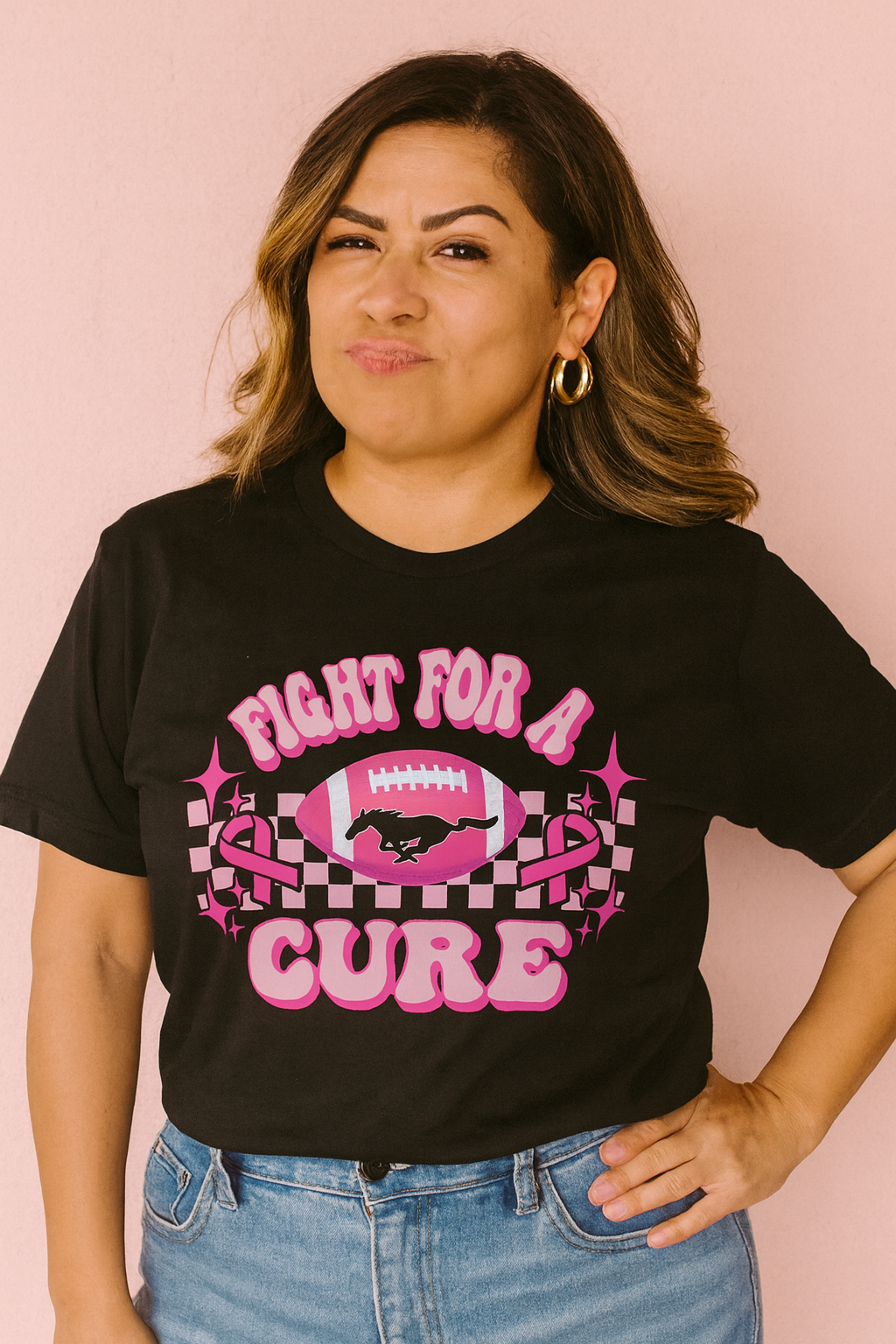 Fight for A Cure Shirt  - DTF (CUSTOMIZED WITH SCHOOL LOGO)