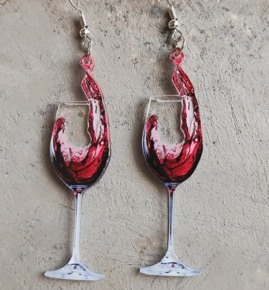 Wine Glass Earrings