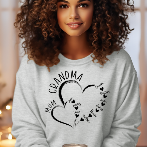 Personalized Mom/Grandma Shirt or Sweatshirt