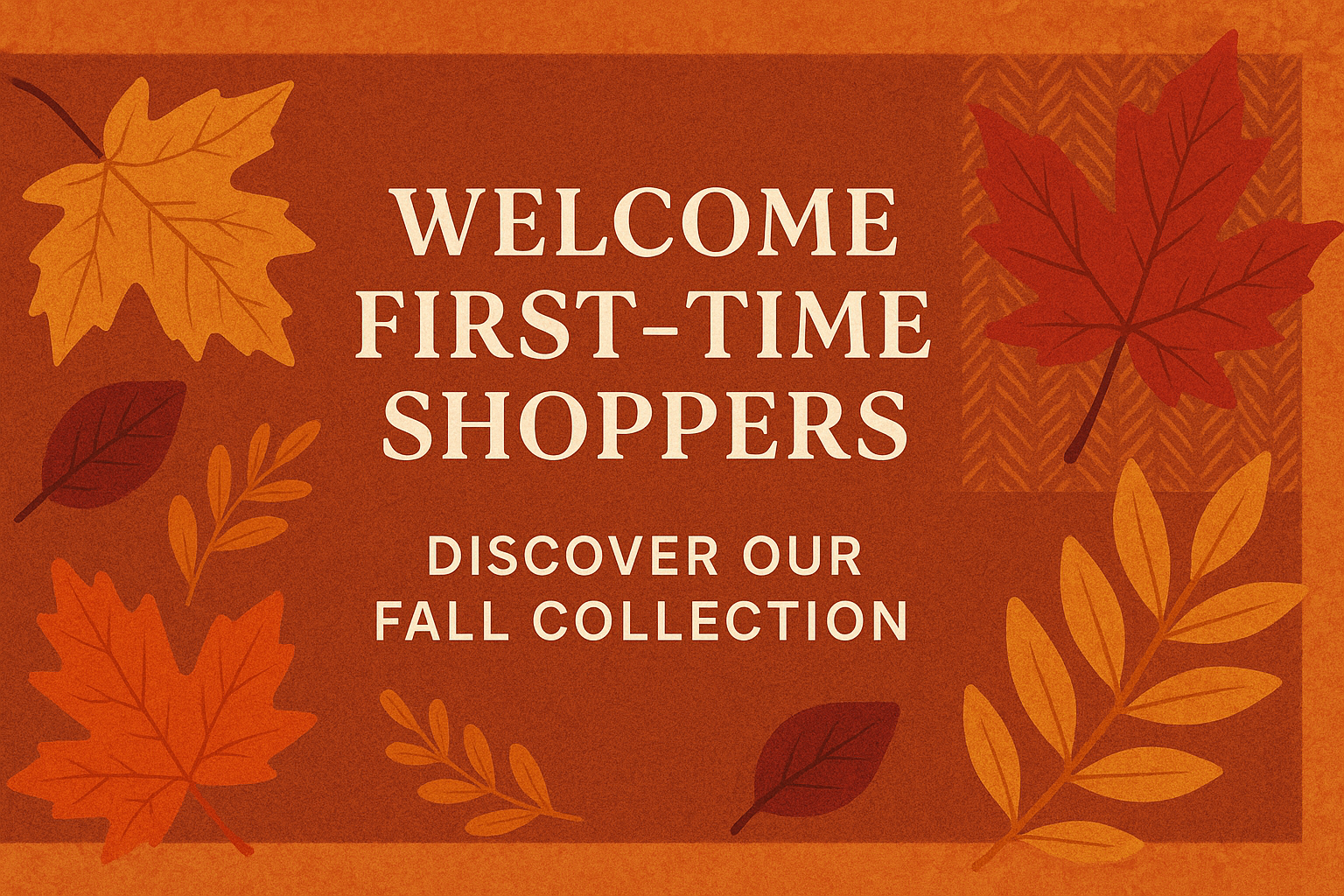 Welcome First-Time Fall Shoppers Banner