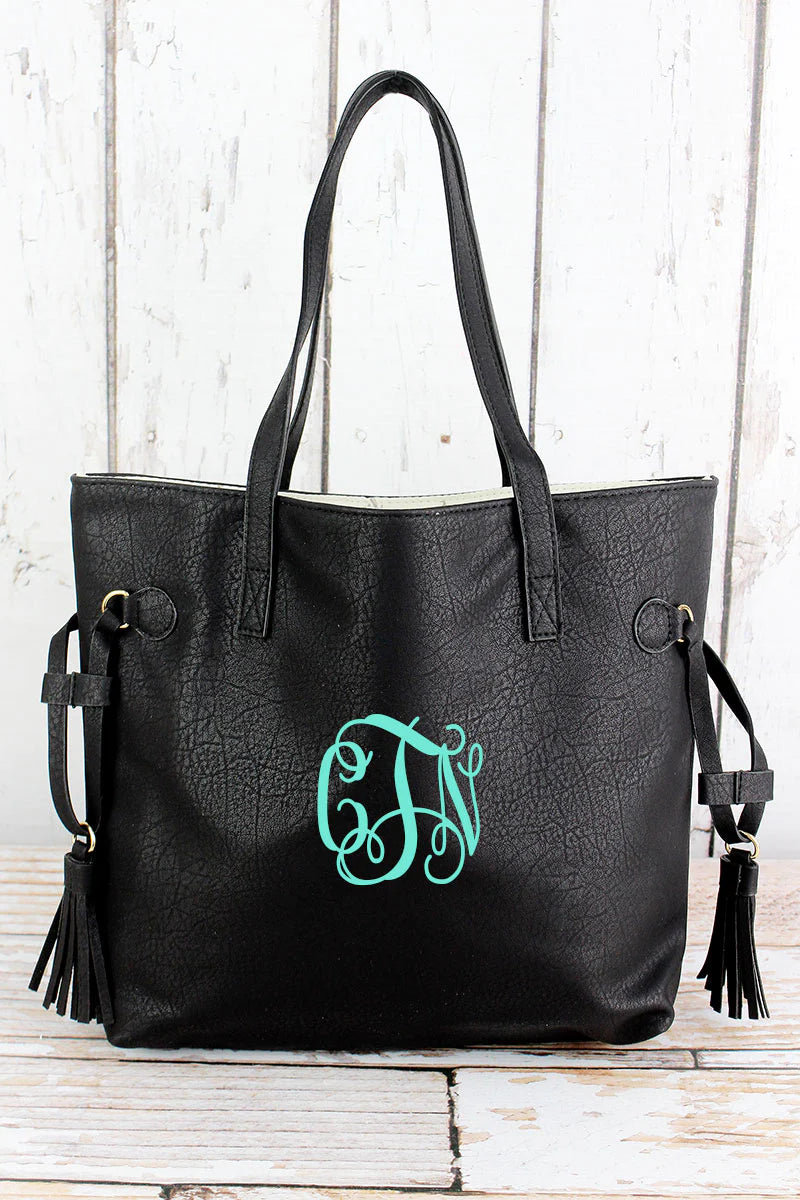 Black Monogrammed Purse