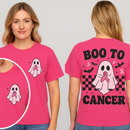 Boo to Cancer Awareness Shirt (front and back shirt)