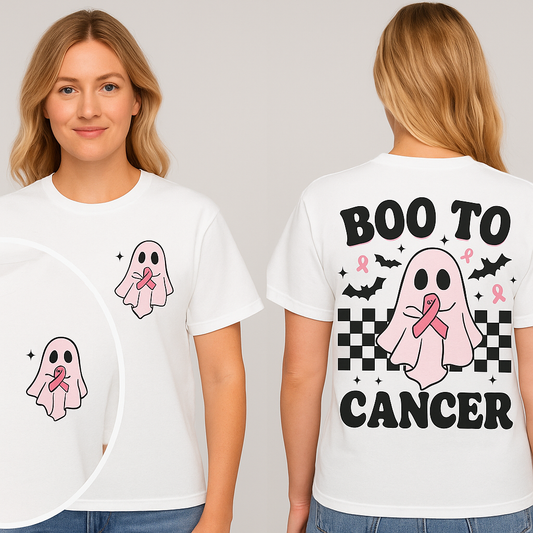 Boo to Cancer Awareness Shirt (front and back shirt)