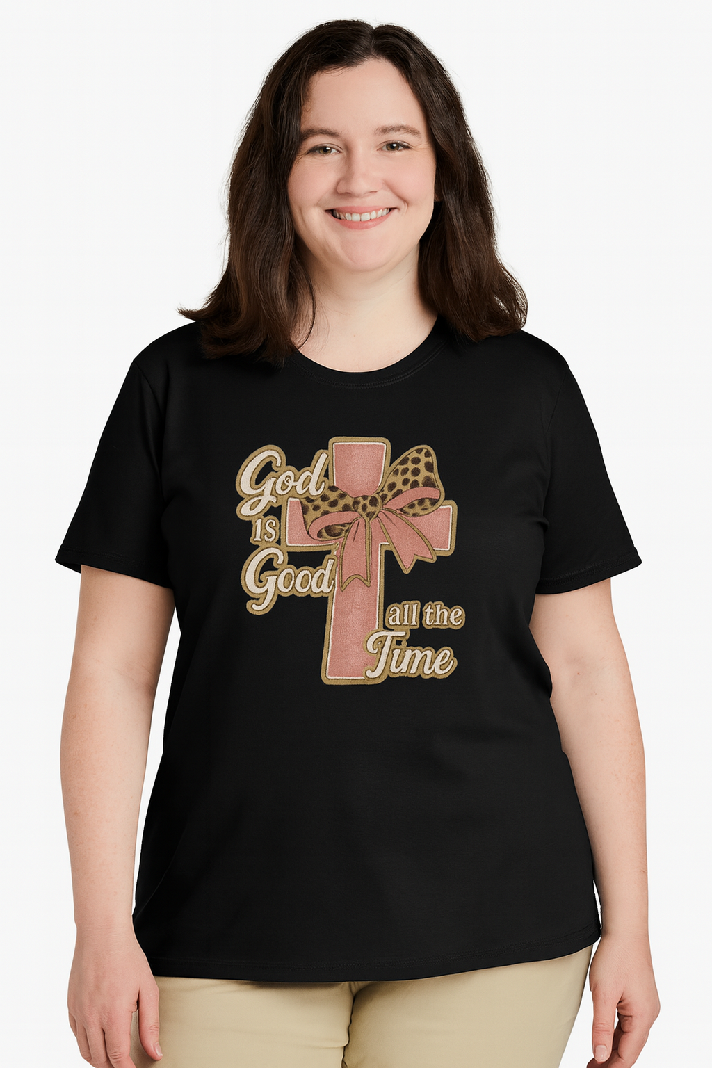 God Is Good Shirt Faux Embroidery Shirt- DTF