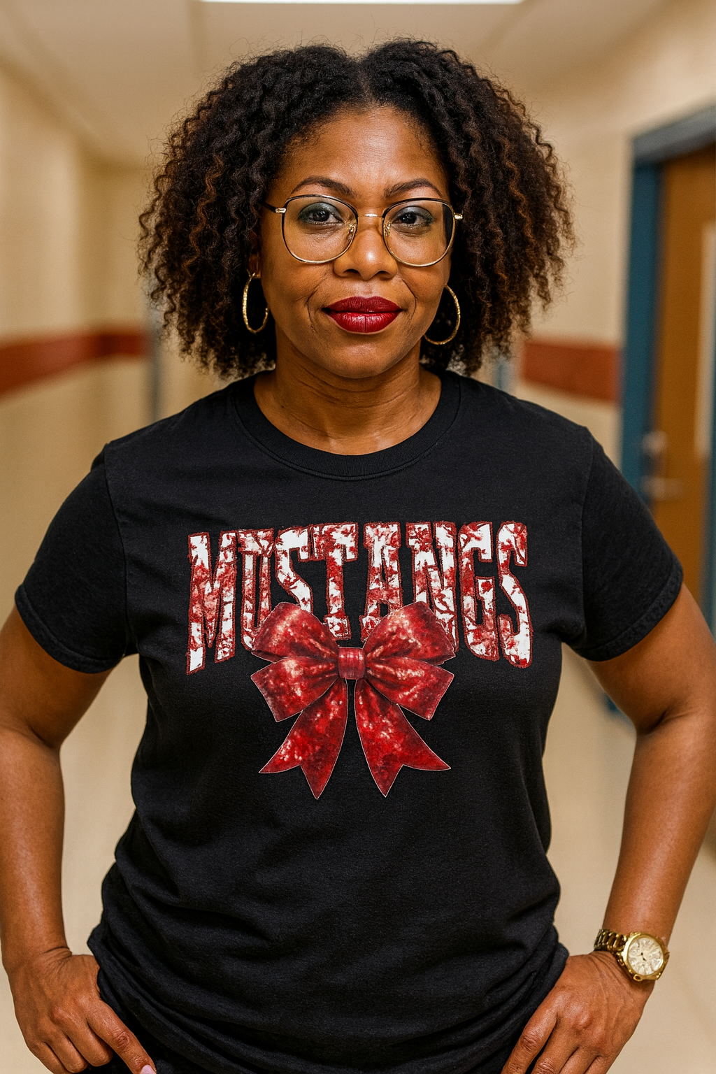 Mustangs Bow Shirt- DTF shirt