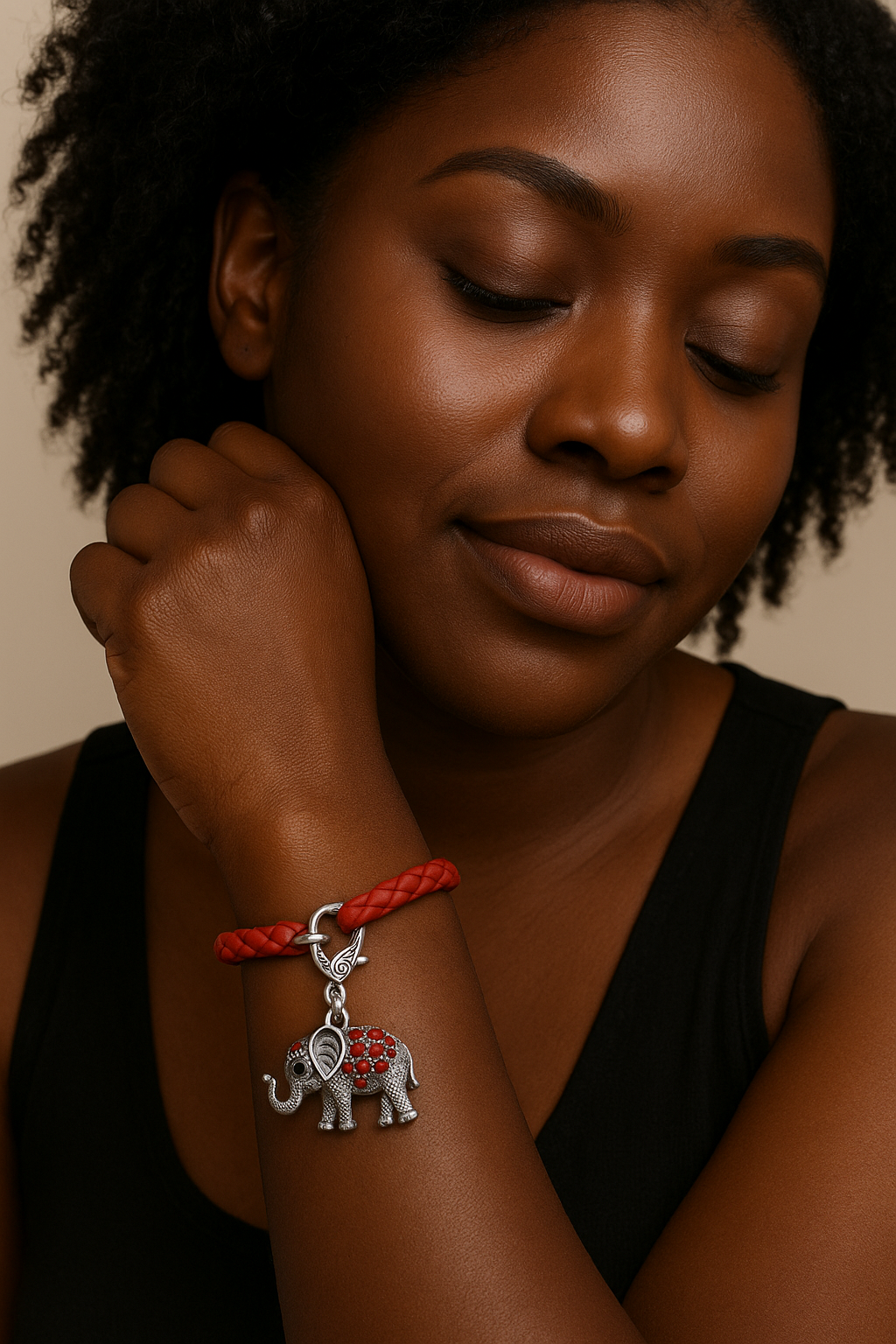 Red elephant bracelet