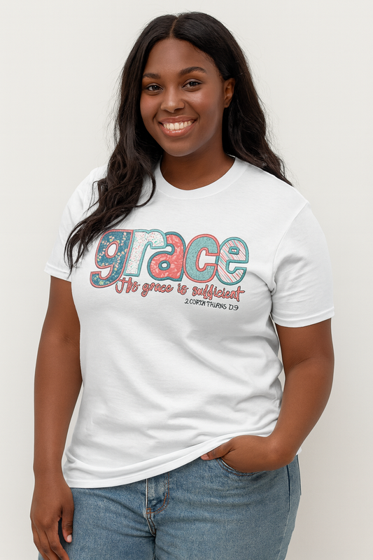 Grace Faux Embroidery Shirt- DTF