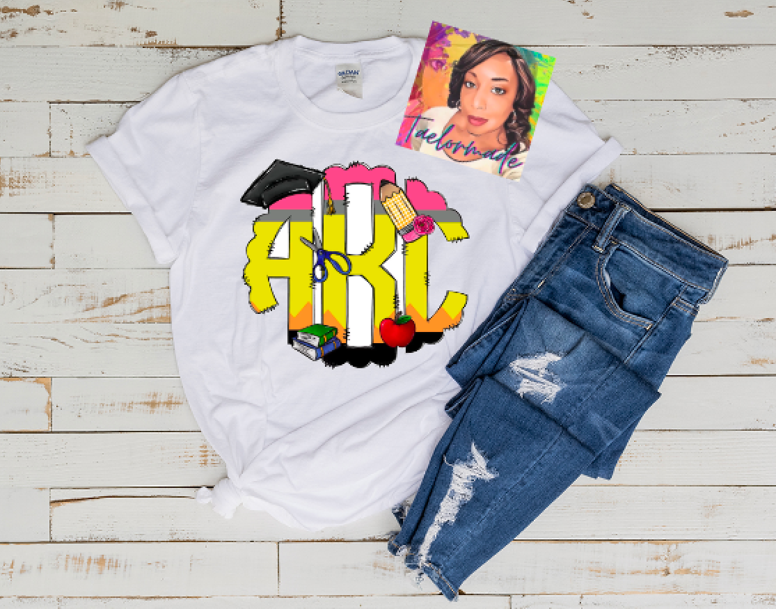 Teacher Monogrammed Shirt (Personalized)