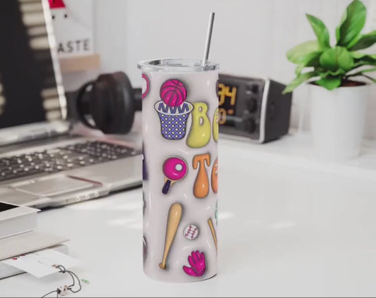 20 oz. 3D Best Teacher Ever Inflated Tumbler (2)
