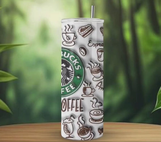 20 oz. 3D Inflated Puff Mocha Coffee